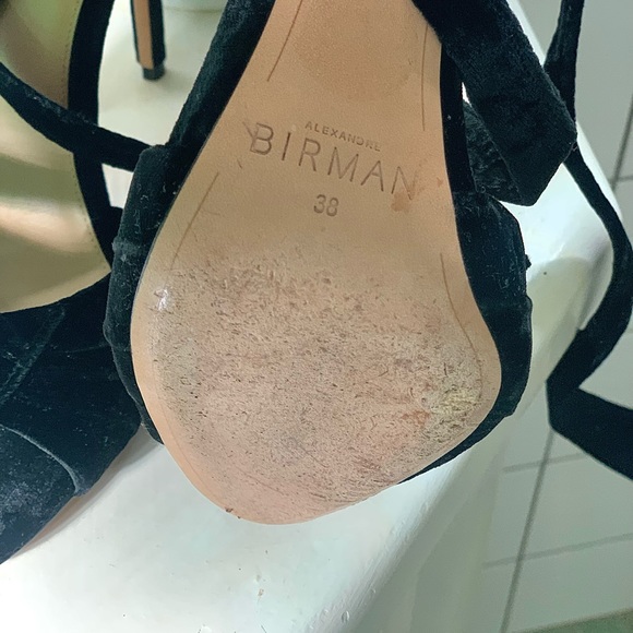 Alexandre Birman black velvet sandal heels - Picture 3 of 3